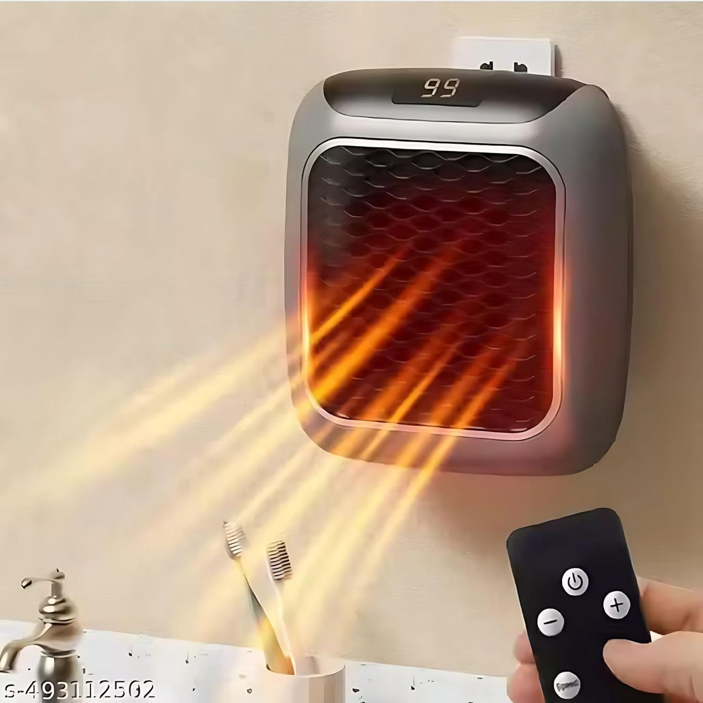 Warmify™800W Wall-Mounted Electric Portable Heater