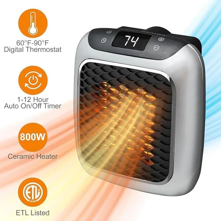 Warmify™800W Wall-Mounted Electric Portable Heater