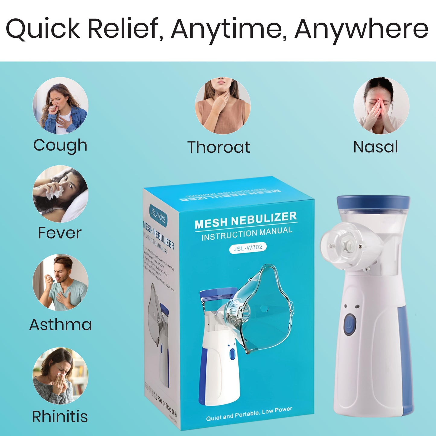 NeuraBreath™ – Silent Portable Nebulizer | Safe Relief Anytime